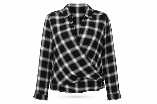 Womens UK Size S Hollister Black Wrap Blouse