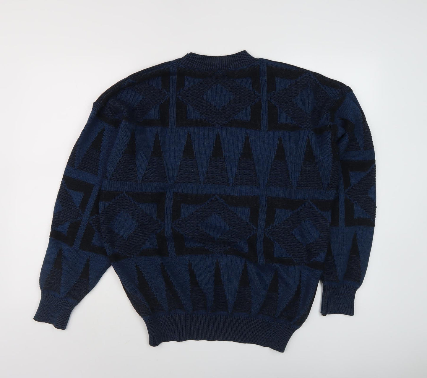 Generra Collection Men's Blue Geometric Pullover L