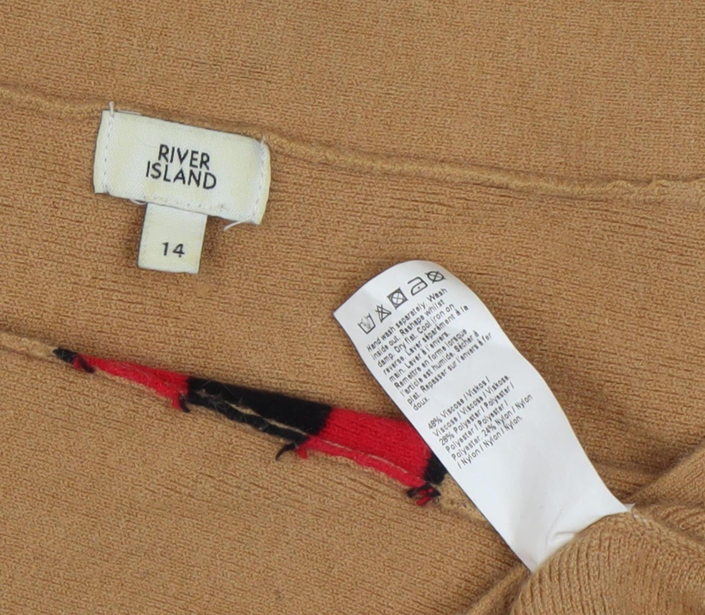 Womens UK Size 14 River Island Beige Pullover Jumper