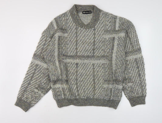 St Michael Men's Grey Cable-Knit Pullover Jumper M