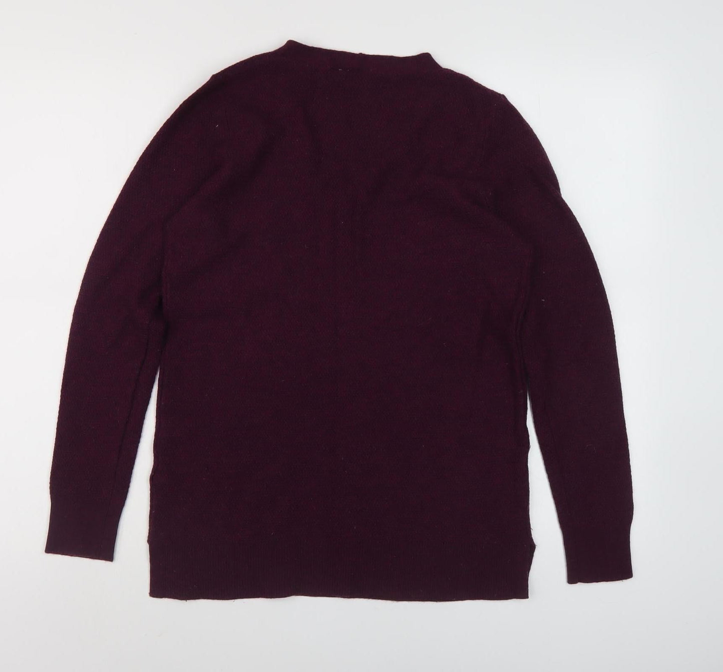 Gap Women's Purple V-Neck Pullover Jumper XS