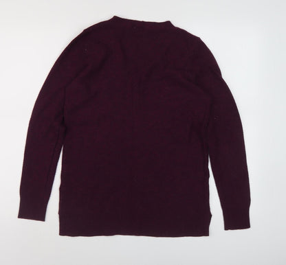 Gap Women's Purple V-Neck Pullover Jumper XS