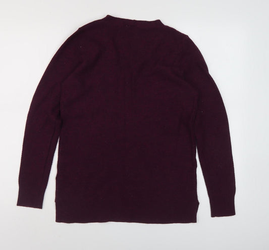 Gap Women's Purple V-Neck Pullover Jumper XS