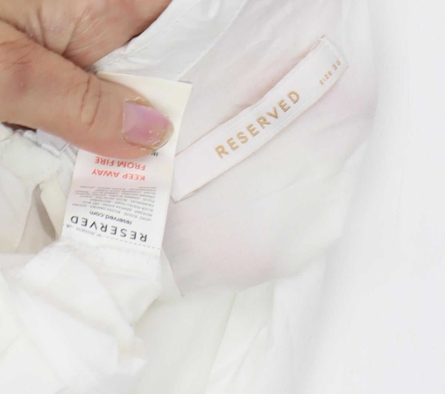 Womens UK Size 8 RESERVED White  Blouse