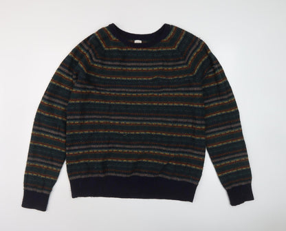 GAP Men's XL Multicoloured Striped Pullover Jumper