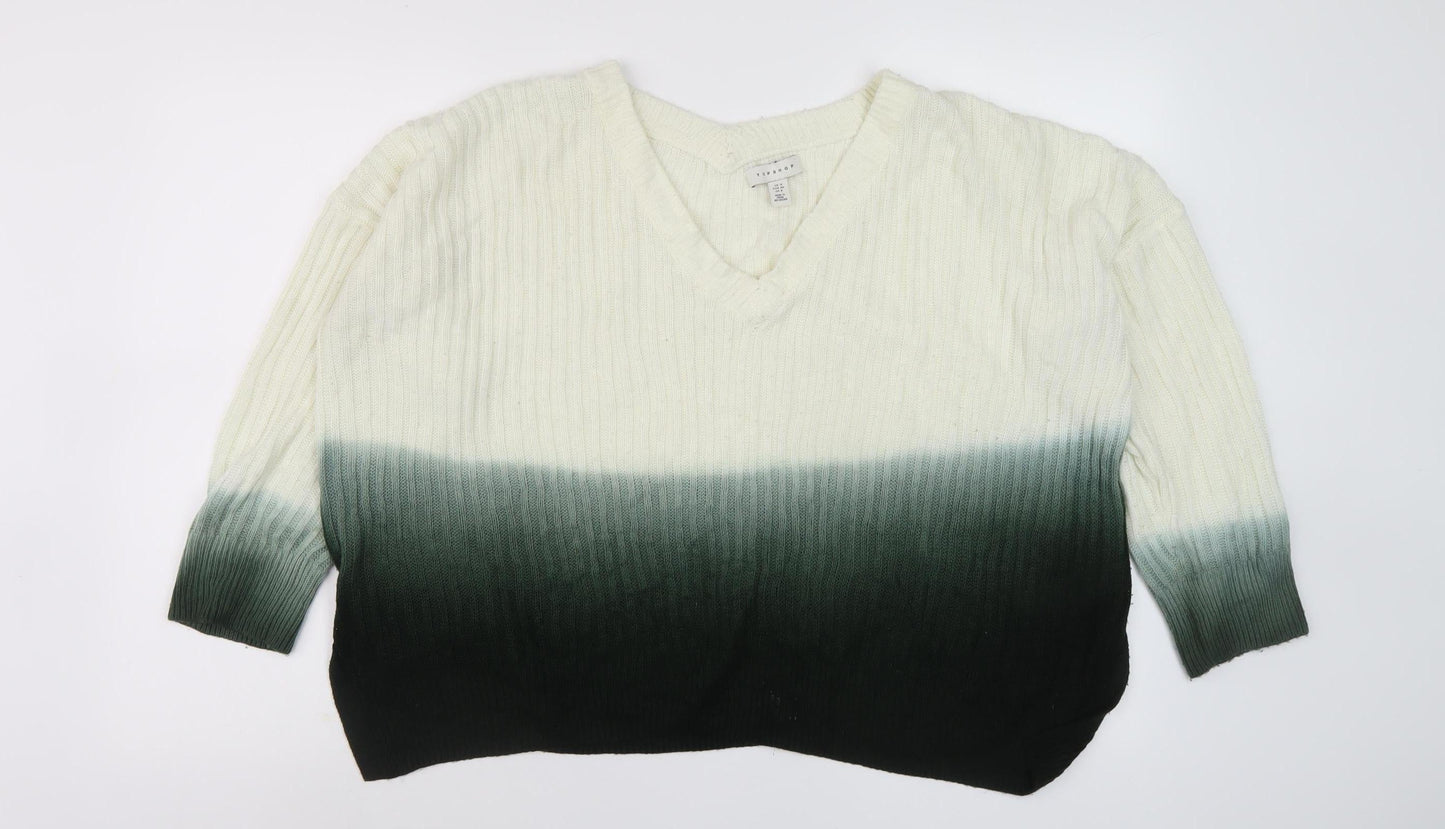 Womens UK Size 12 Topshop Ivory Pullover Jumper