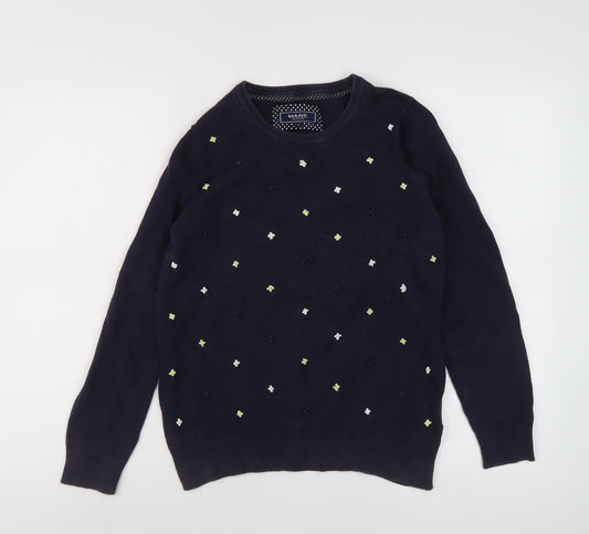 Maine Women's Black Embroidered Pullover Jumper, Size 12