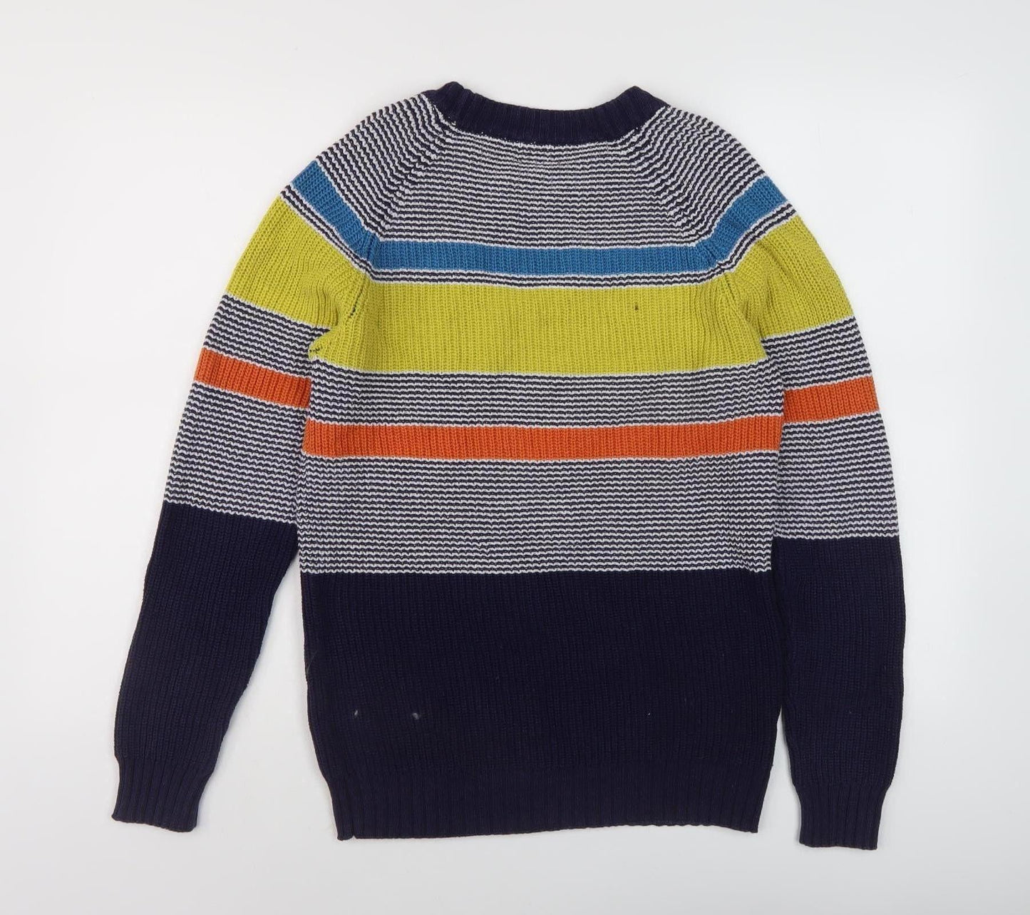 H&M Men's Multicoloured Striped Pullover Jumper S