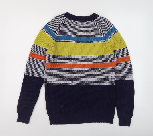 H&M Men's Multicoloured Striped Pullover Jumper S