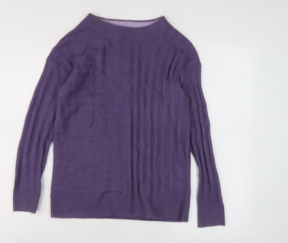 Womens UK Size XS Marks and Spencer Purple Pullover Jumper
