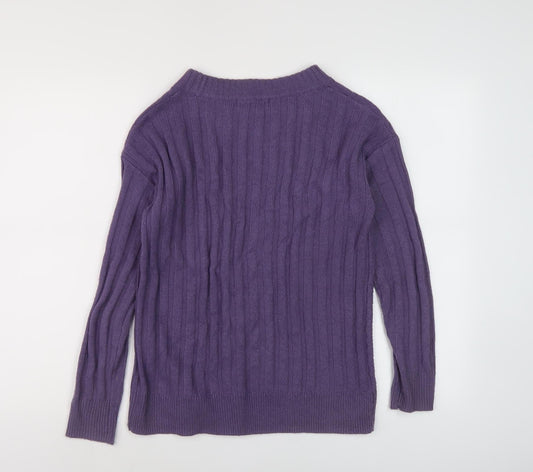 Womens UK Size XS Marks and Spencer Purple Pullover Jumper