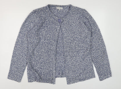 Chianti Women's Blue Open-Knit Cardigan L