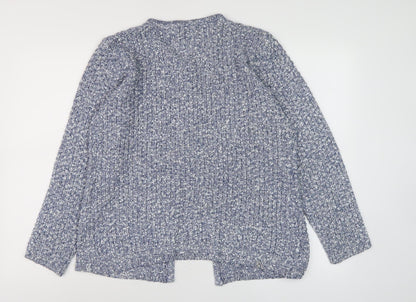 Chianti Women's Blue Open-Knit Cardigan L