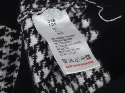 Womens UK Size L QED London Black Pullover Jumper