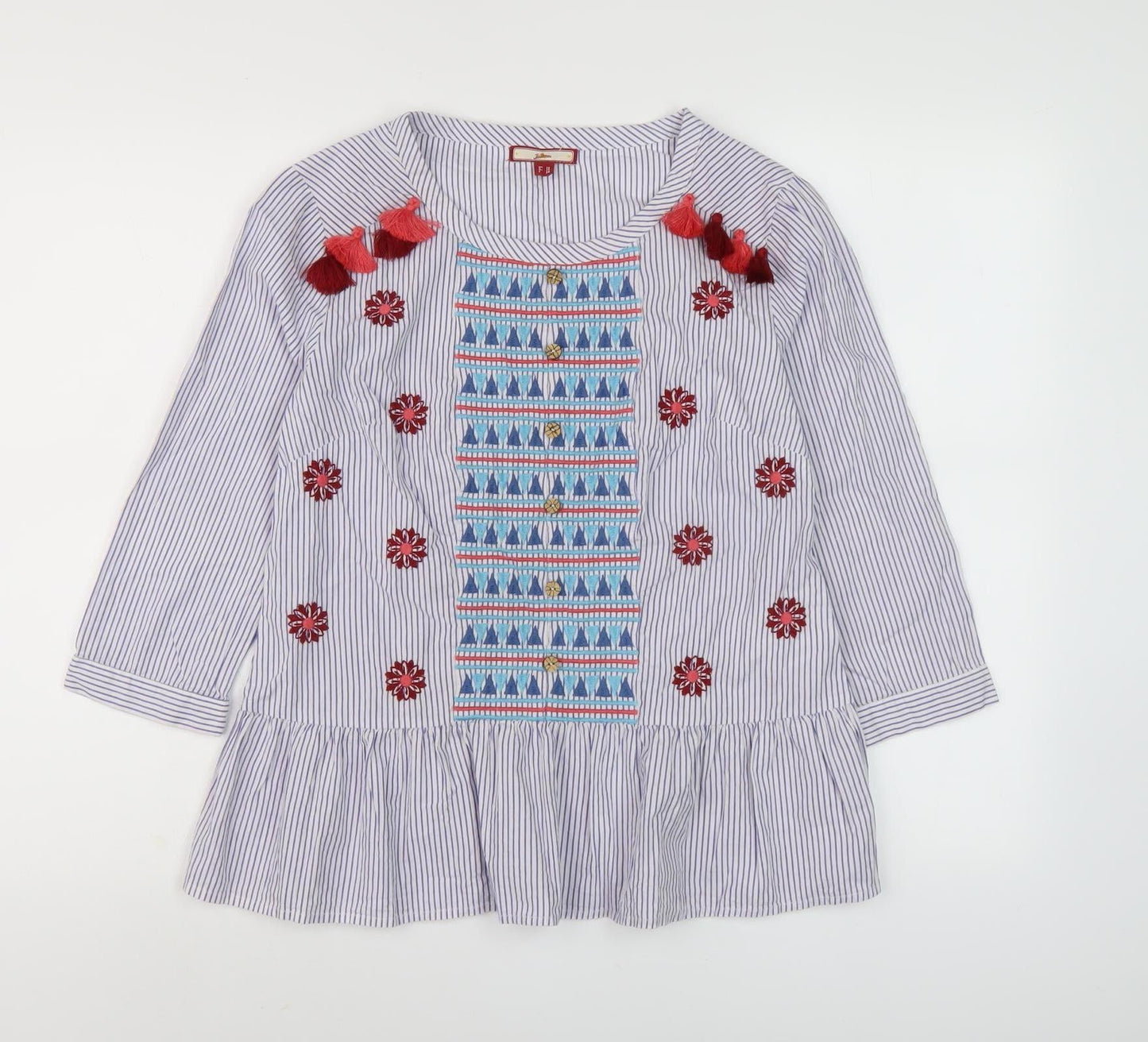 Joe Browns Women's Multicoloured Embroidered Blouse - Size 10