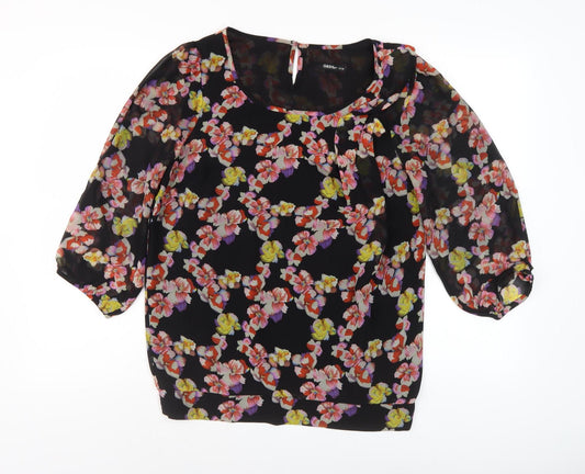 Womens UK Size 12 Oasis Multicoloured Tunic Blouse