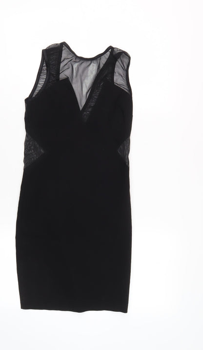 Mae Collection Women's Black Petite Bodycon Dress