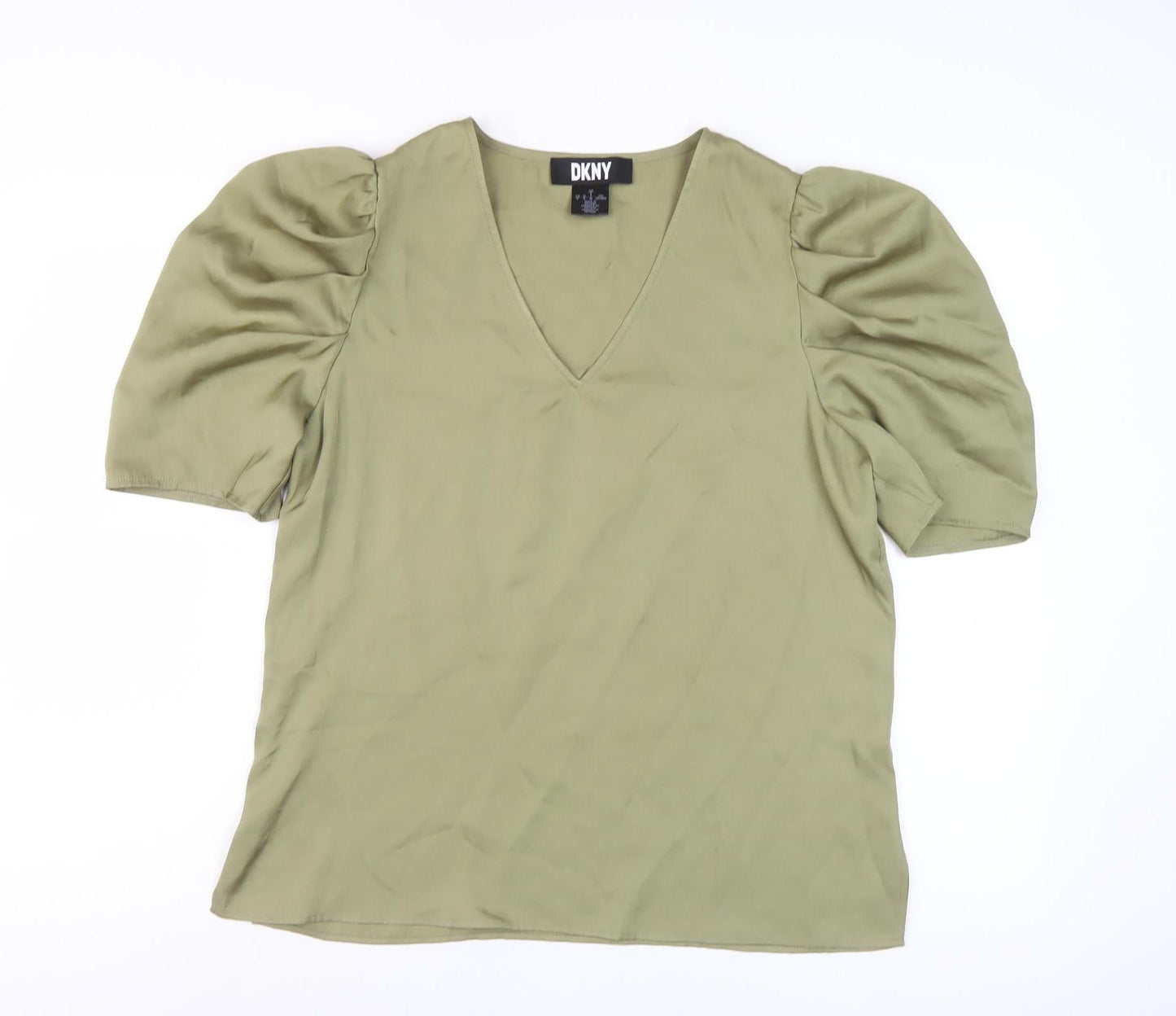 Womens UK Size 12 DKNY Green Basic Blouse
