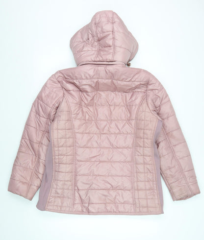 Moda Mey Los Mey Women's Pink Puffer Jacket M Hooded