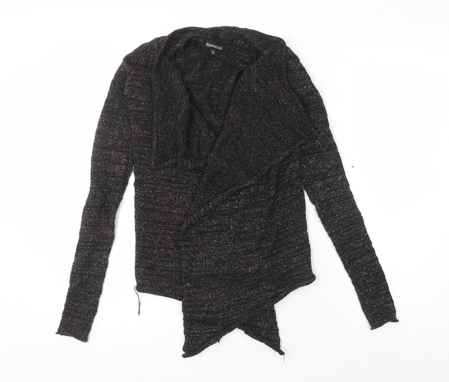Womens UK Size XS Express Black Cardigan Jumper