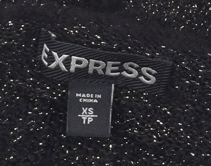 Womens UK Size XS Express Black Cardigan Jumper