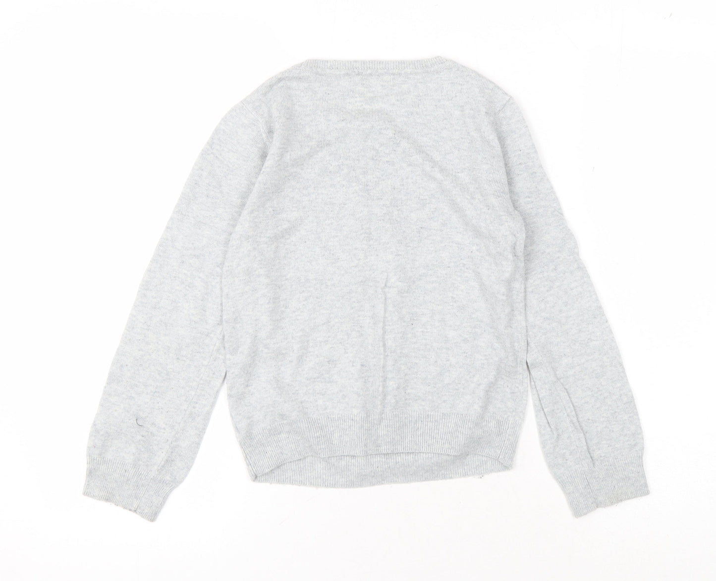 John Lewis Girls Grey Polar Bear Jumper, Size 9 Years