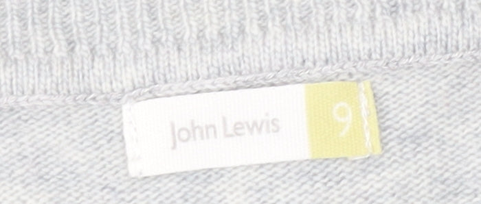 John Lewis Girls Grey Polar Bear Jumper, Size 9 Years