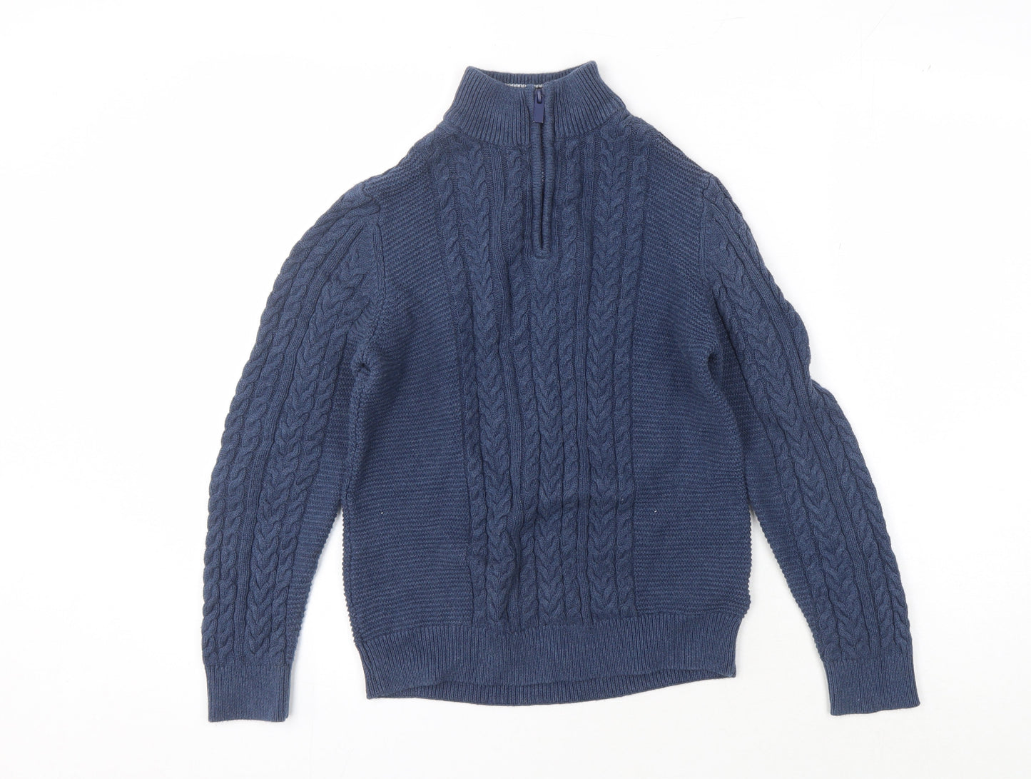 Next Boys Blue Cable-Knit Pullover Jumper, 11 Years