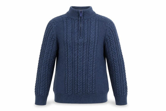 Next Boys Blue Cable-Knit Pullover Jumper, 11 Years