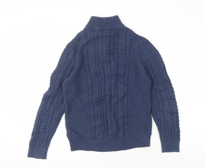 Next Boys Blue Cable-Knit Pullover Jumper, 11 Years