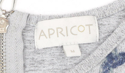 Apricot Women's Grey Bird Print Full Zip Jumper M