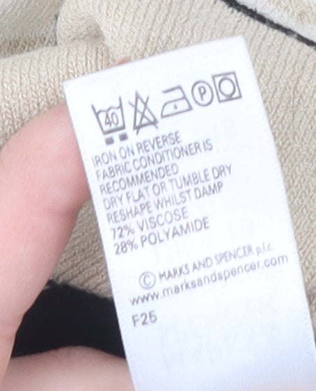 Womens UK Size 10 Marks and Spencer Beige Pullover Jumper