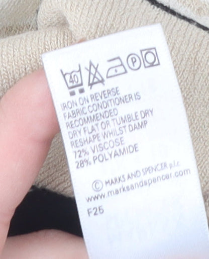 Womens UK Size 10 Marks and Spencer Beige Pullover Jumper