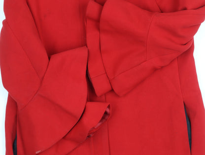 Womens UK Size 12 Zara Woman Red Basic Jacket