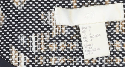 Womens UK Size 6 H&M Black Basic Jacket