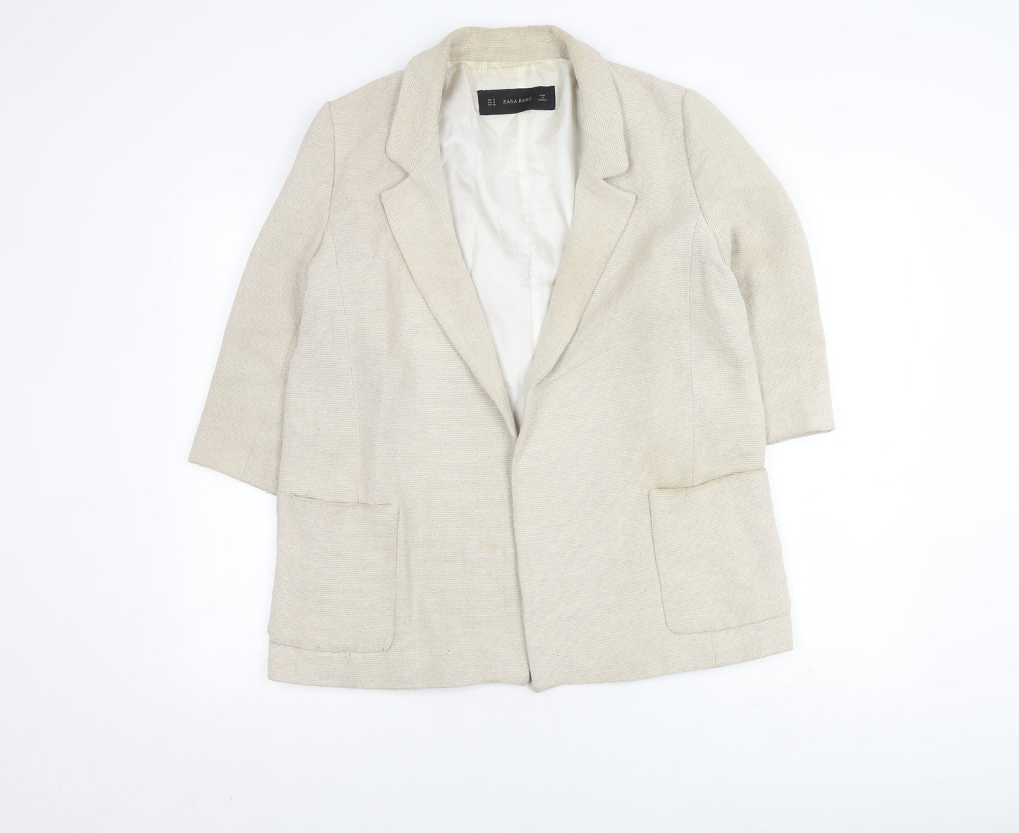 Zara Basic Women's Beige Mid-Length Blazer M