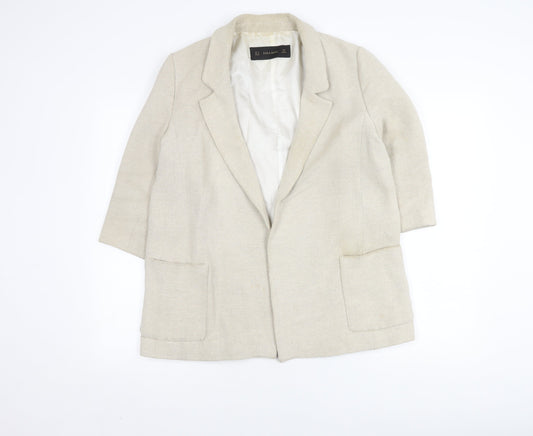 Zara Basic Women's Beige Mid-Length Blazer M