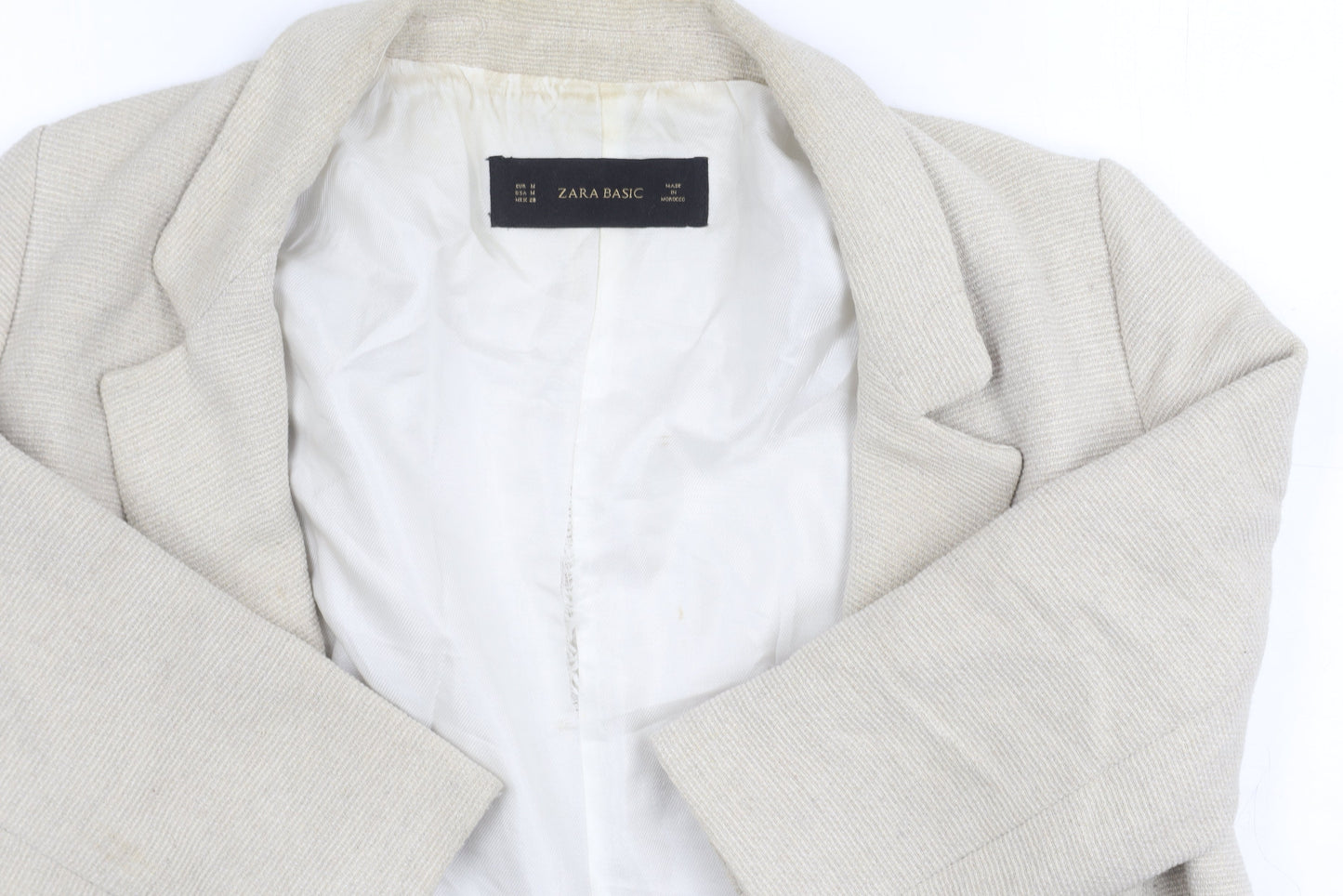 Zara Basic Women's Beige Mid-Length Blazer M