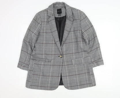 New Look Women's Black Houndstooth Blazer UK 14