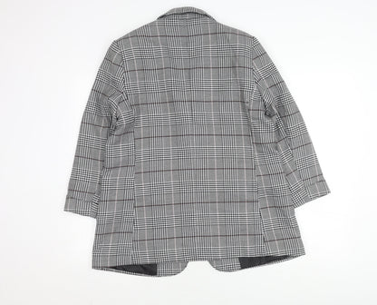 New Look Women's Black Houndstooth Blazer UK 14