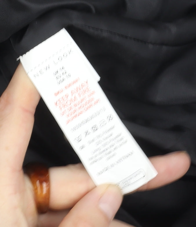 New Look Women's Black Houndstooth Blazer UK 14