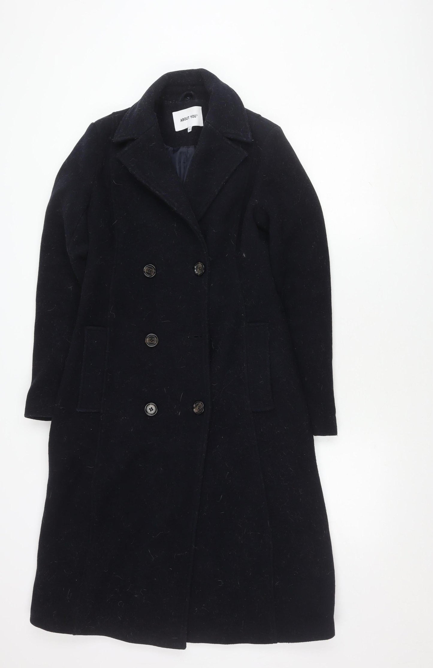 ABOUT YOU Unisex Black Pea Coat Size 34