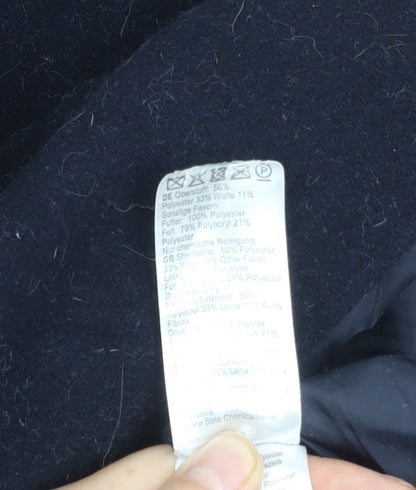 ABOUT YOU Unisex Black Pea Coat Size 34