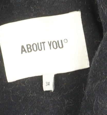 ABOUT YOU Unisex Black Pea Coat Size 34