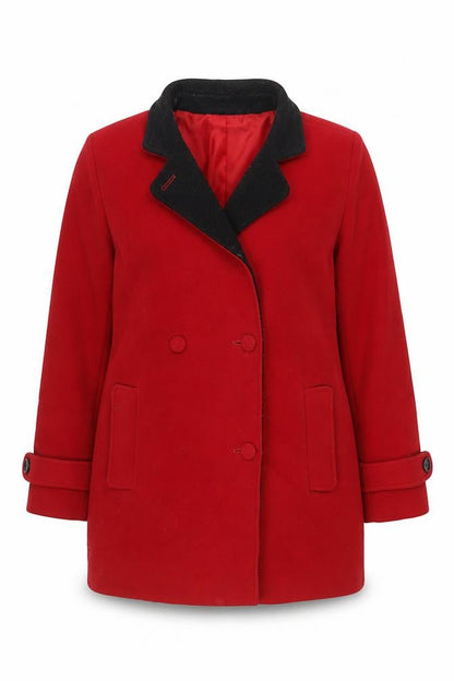 Womens UK Size 12 Kesta London Red Pea Coat