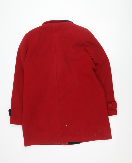 Womens UK Size 12 Kesta London Red Pea Coat