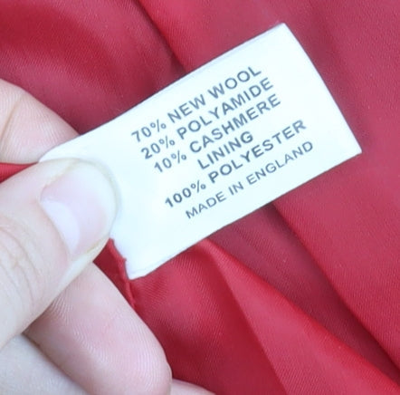 Womens UK Size 12 Kesta London Red Pea Coat
