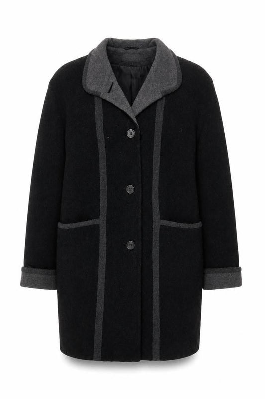 CANVAS Women's Grey Check Overcoat Jacket M