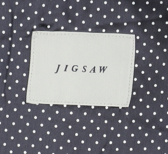 Jigsaw Men's Grey Wool Blazer 42R Single-Breasted