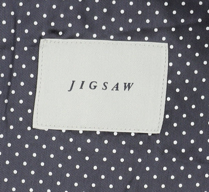 Jigsaw Men's Grey Wool Blazer 42R Single-Breasted